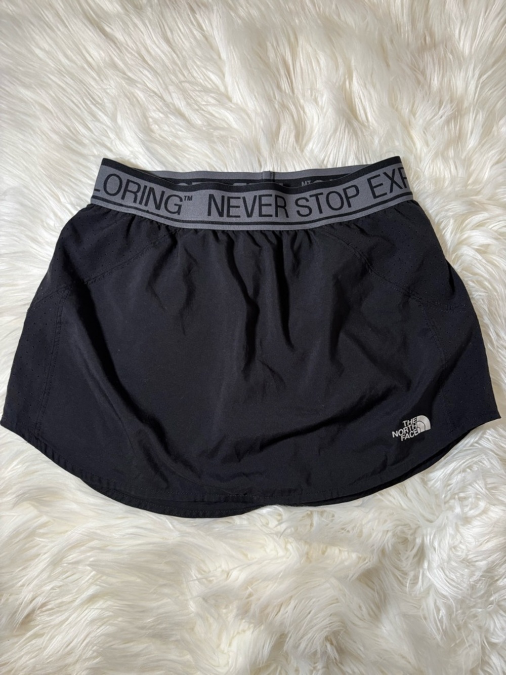 The North Face Black Skort with Gray Branded Waistband